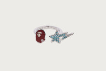 APE HEAD AND STA CRYSTAL STONE RING