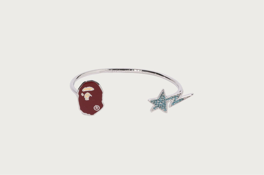 APE HEAD AND STA CRYSTAL STONE BRACELET | bape.com