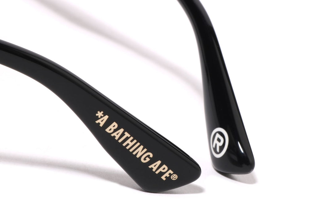 希少　A BATHING APE SHARK  メガネ　ゴールド　ブラック SHARK SUNGLASSES #1 | bape.com