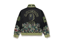 【 BAPE X JEFF HAMILTON 】ABC CAMO MULTI LOGO LEATHER JACKET