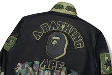 【 BAPE X JEFF HAMILTON 】ABC CAMO MULTI LOGO LEATHER JACKET