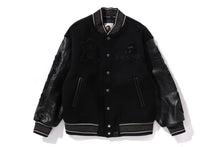 LINE CAMO MULTI LOGO WOOL VARSITY JACKET