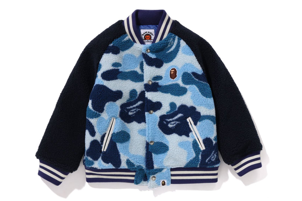 Bape camo varsity jacket best sale