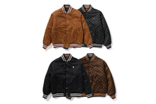 SOLID CAMO JACQUARD NYLON REVERSIBLE BOMBER PADDED JACKET