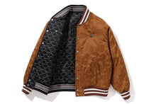 SOLID CAMO JACQUARD NYLON REVERSIBLE BOMBER PADDED JACKET