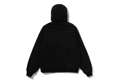 A RISING BAPE PATCHWORK HOODIE WORK JACKET