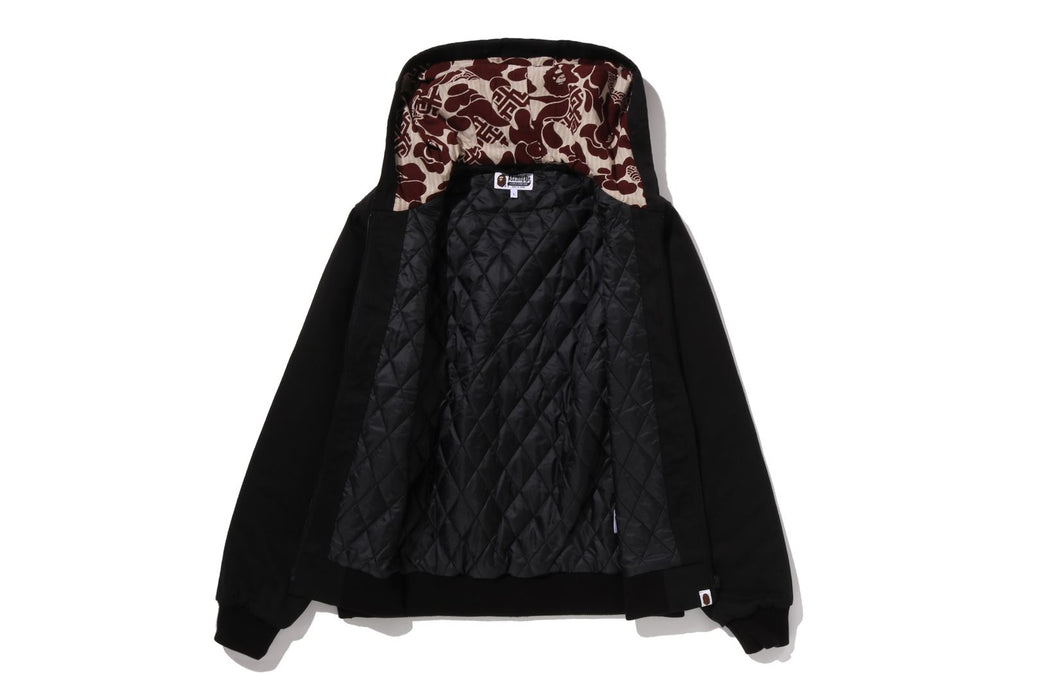 A RISING BAPE PATCHWORK HOODIE WORK JACKET | bape.com