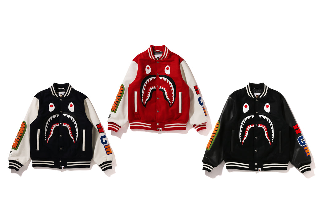SHARK VARSITY JACKET | bape.com