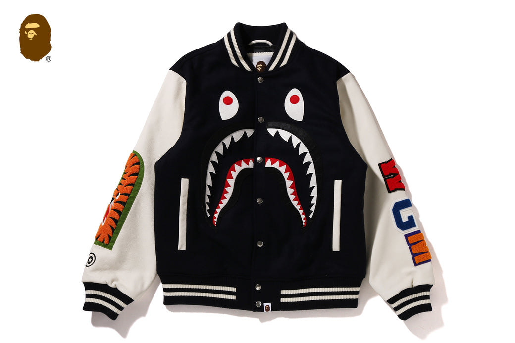 SHARK VARSITY JACKET | bape.com
