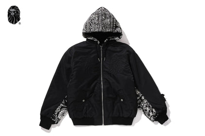 KNIT PAISLEY TRIMMED MA-1