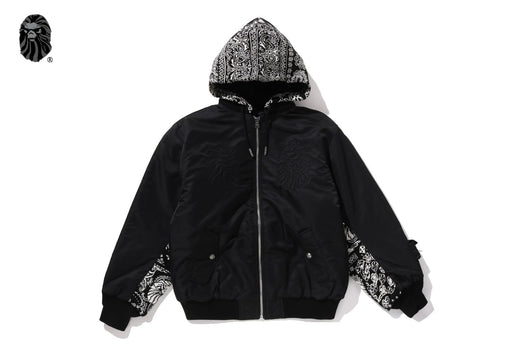 KNIT PAISLEY TRIMMED MA-1