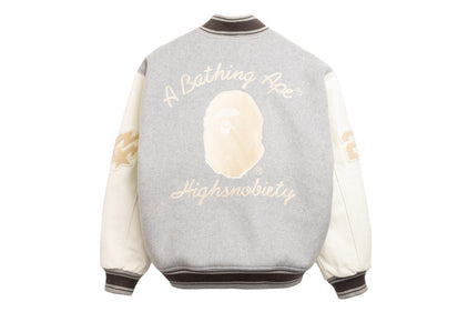 【 BAPE X HIGHSNOBIETY 】MULTI LOGO VARSITY JACKET