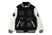 【 BAPE X SWAROVSKI 】DETACHABLE HOODIE VARSITY JACKET