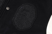 【 BAPE X SWAROVSKI 】DETACHABLE HOODIE VARSITY JACKET