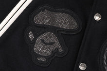 【 BAPE X SWAROVSKI 】DETACHABLE HOODIE VARSITY JACKET