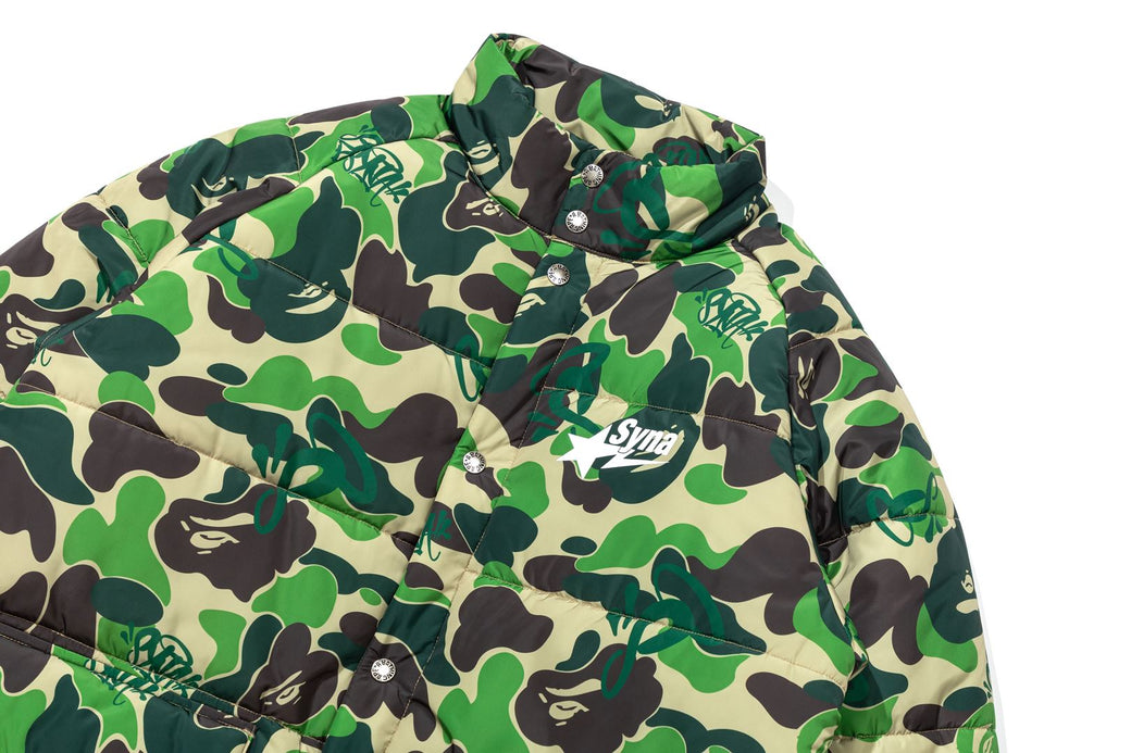 BAPE X SPOTIFY BY CENTRAL CEE 】CAMO PUFFER JACKET | bape.com