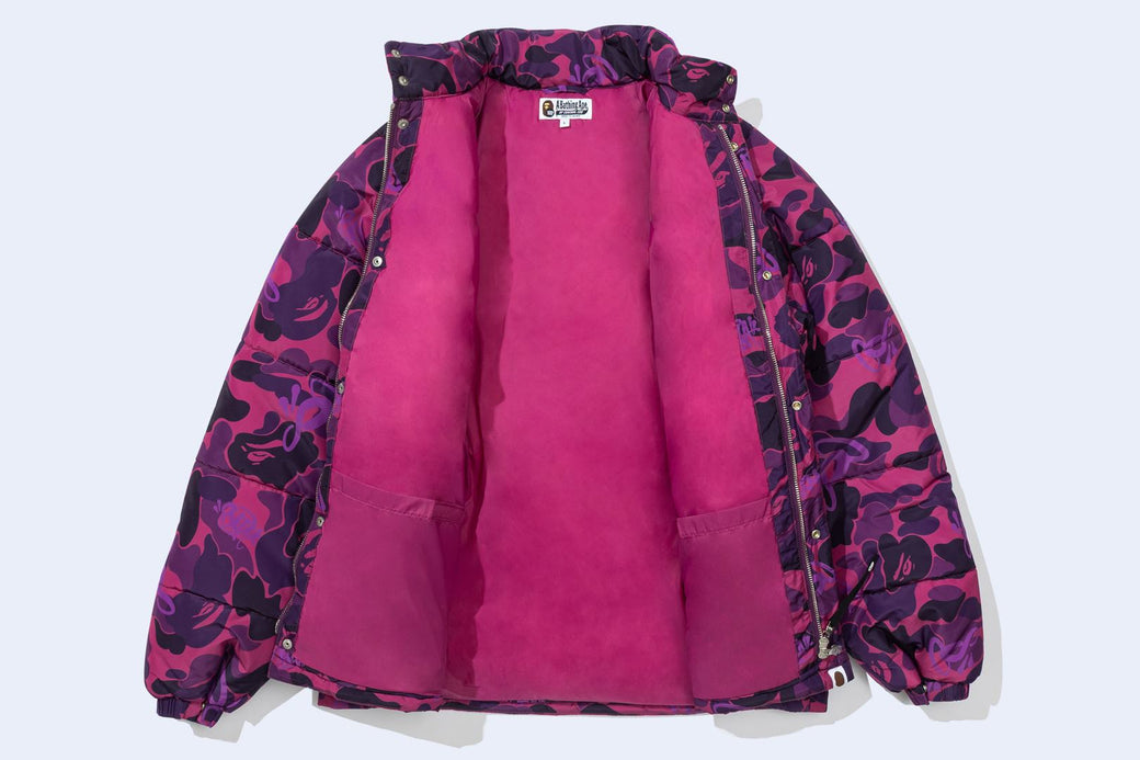BAPE X SPOTIFY BY CENTRAL CEE 】CAMO PUFFER JACKET | bape.com