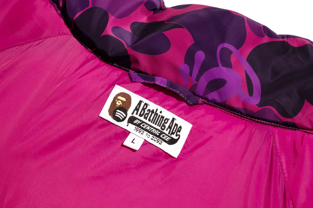BAPE X SPOTIFY BY CENTRAL CEE 】CAMO PUFFER JACKET | bape.com