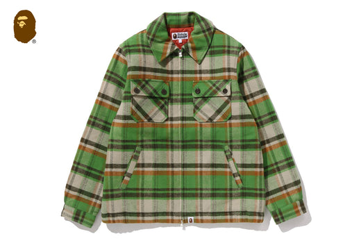BAPE CHECK CPO ZIP JACKET