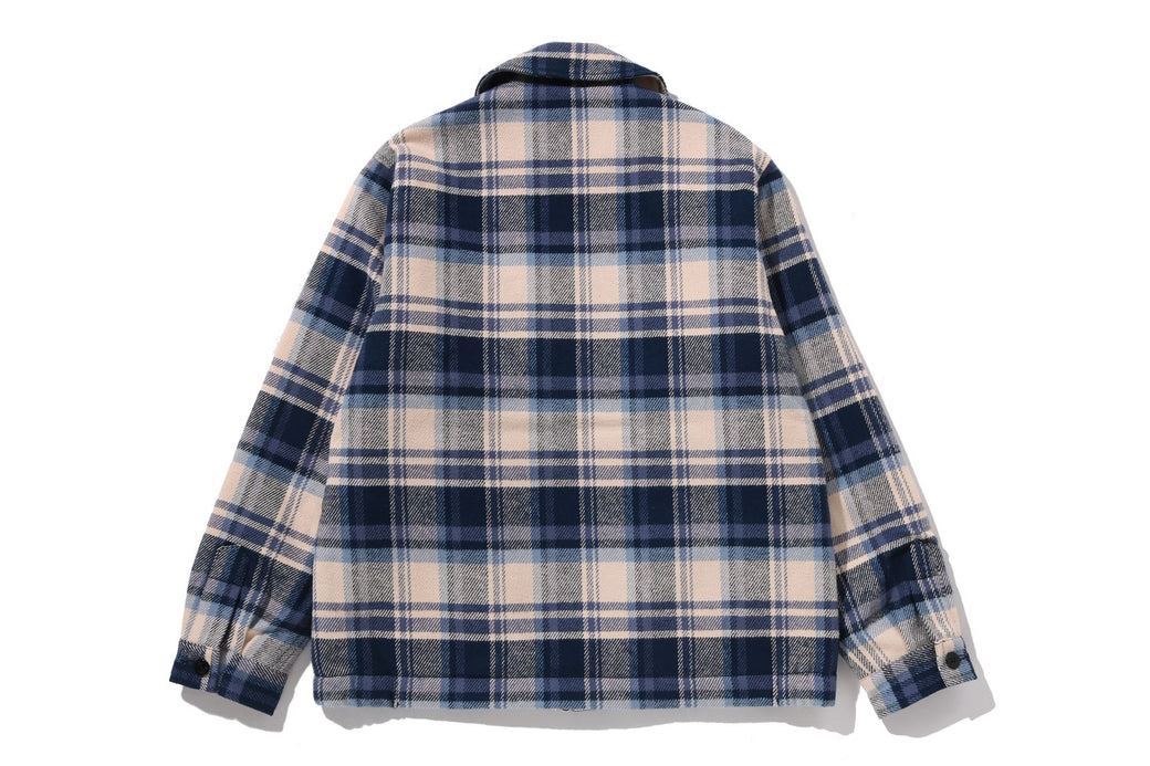 BAPE CHECK CPO ZIP JACKET | bape.com