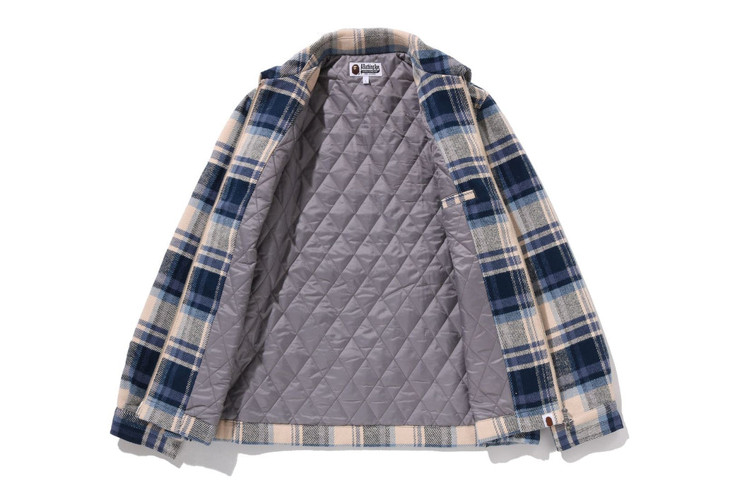 BAPE CHECK CPO ZIP JACKET | bape.com