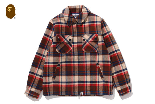 BAPE CHECK CPO ZIP JACKET | bape.com
