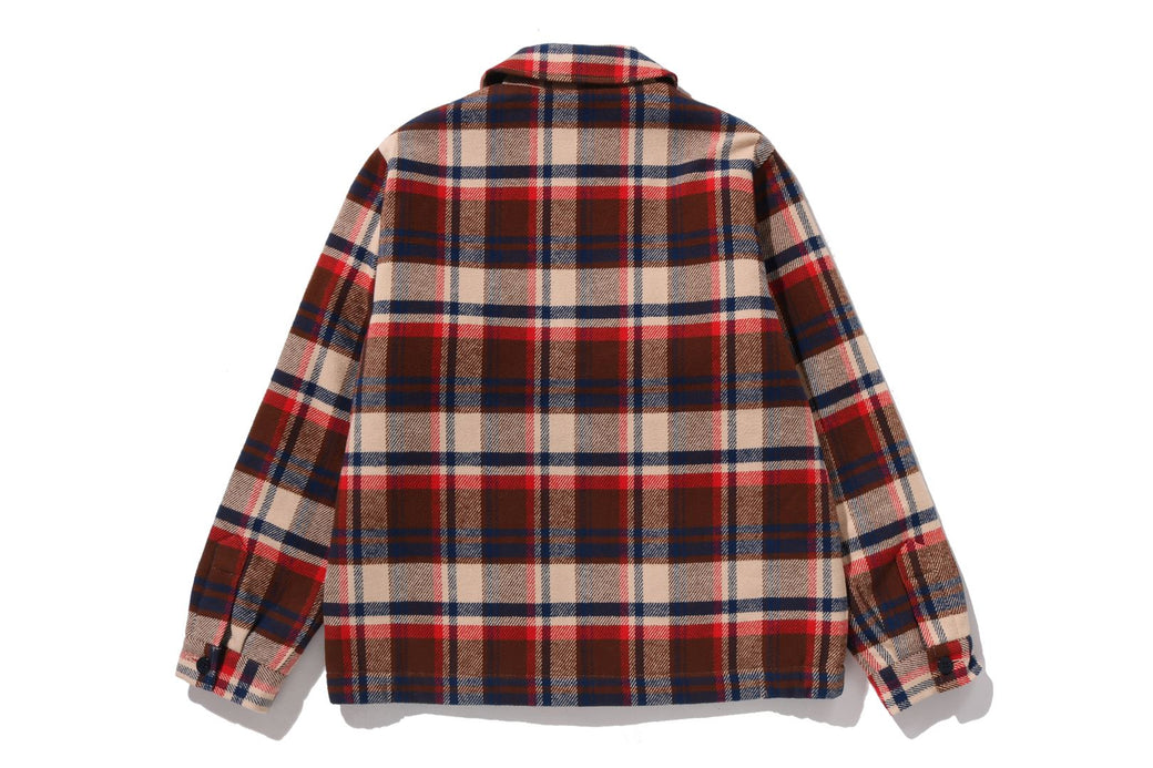 BAPE CHECK CPO ZIP JACKET | bape.com