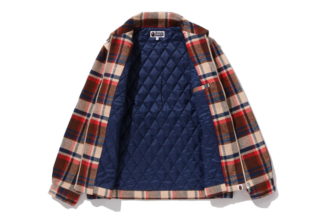 BAPE CHECK CPO ZIP JACKET | bape.com