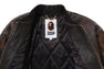 MULTI LOGO QUILTED LEATHER BOMBER JACKET