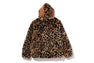 WILD LEOPARD PATTERN FAUX FUR SHARK FULL ZIP JACKET