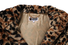 WILD LEOPARD PATTERN FAUX FUR SHARK FULL ZIP JACKET