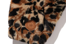 WILD LEOPARD PATTERN FAUX FUR SHARK FULL ZIP JACKET