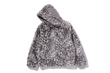WILD LEOPARD PATTERN FAUX FUR SHARK FULL ZIP JACKET