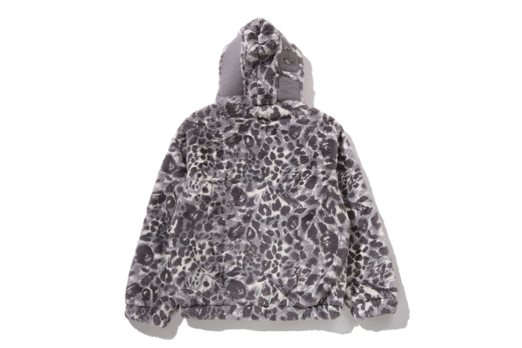 WILD LEOPARD PATTERN FAUX FUR SHARK FULL ZIP JACKET | bape.com