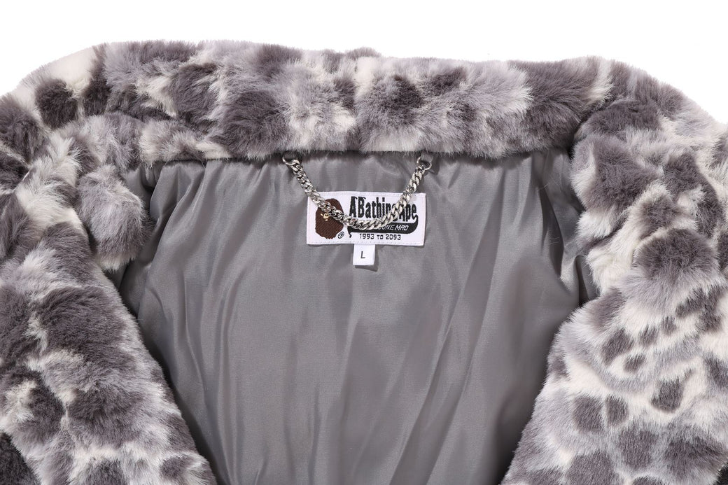 WILD LEOPARD PATTERN FAUX FUR SHARK FULL ZIP JACKET | bape.com