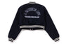 A BATHING APE CROPPED VARSITY JACKET