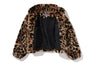 WILD LEOPARD PATTERN ONE POINT LONG FUR JACKET