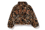 WILD LEOPARD PATTERN ONE POINT LONG FUR JACKET