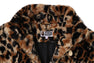 WILD LEOPARD PATTERN ONE POINT LONG FUR JACKET