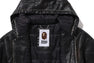 CAMO EMBOSSED WASHED RHINESTONE CROPPED JACKET