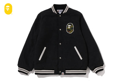 1ST CAMO APE HEAD VARSITY JACKET