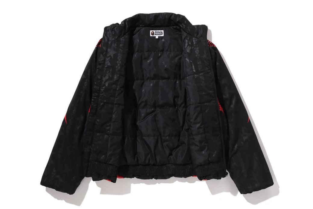 【山猿様】ABA（イタリア製）を お送りします。 ABA FRAME MONOGRAM JACQUARD MULTI LOGO PADDED JACKET | bape.com