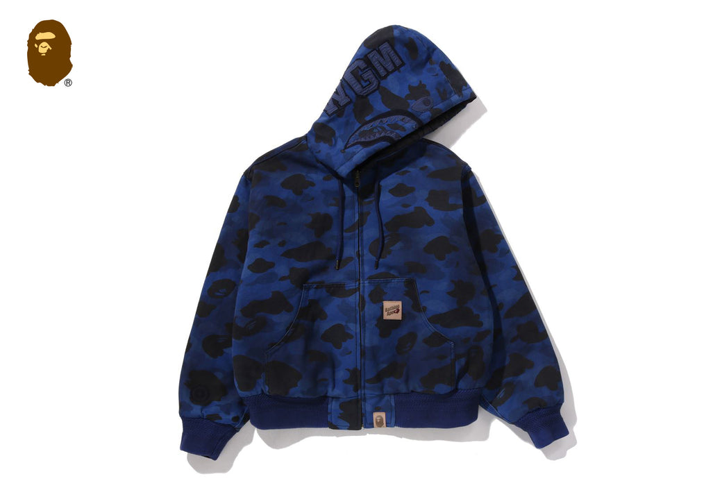 SOLID 1ST CAMO REVERSIBLE SHARK ZIP HEAVY JACKET | bape.com
