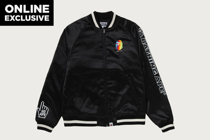 BAPE ONLINE ONE POINT EMBROIDERY PRINT JACKET BAPEC