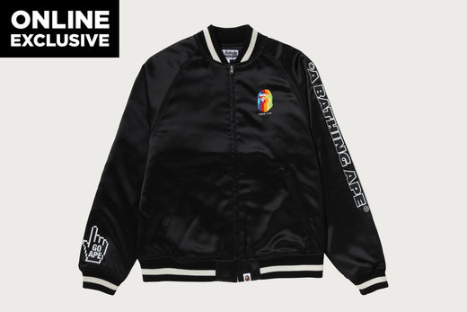 BAPE ONLINE ONE POINT EMBROIDERY PRINT JACKET BAPEC