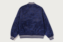 SOLID CAMO NYLON JACQUARD VARSITY JACKET