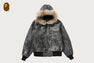 CROC PATTERN LEATHER JACKET