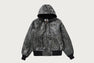 CROC PATTERN LEATHER JACKET
