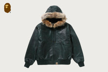 CROC PATTERN LEATHER JACKET