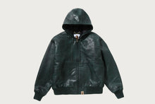 CROC PATTERN LEATHER JACKET